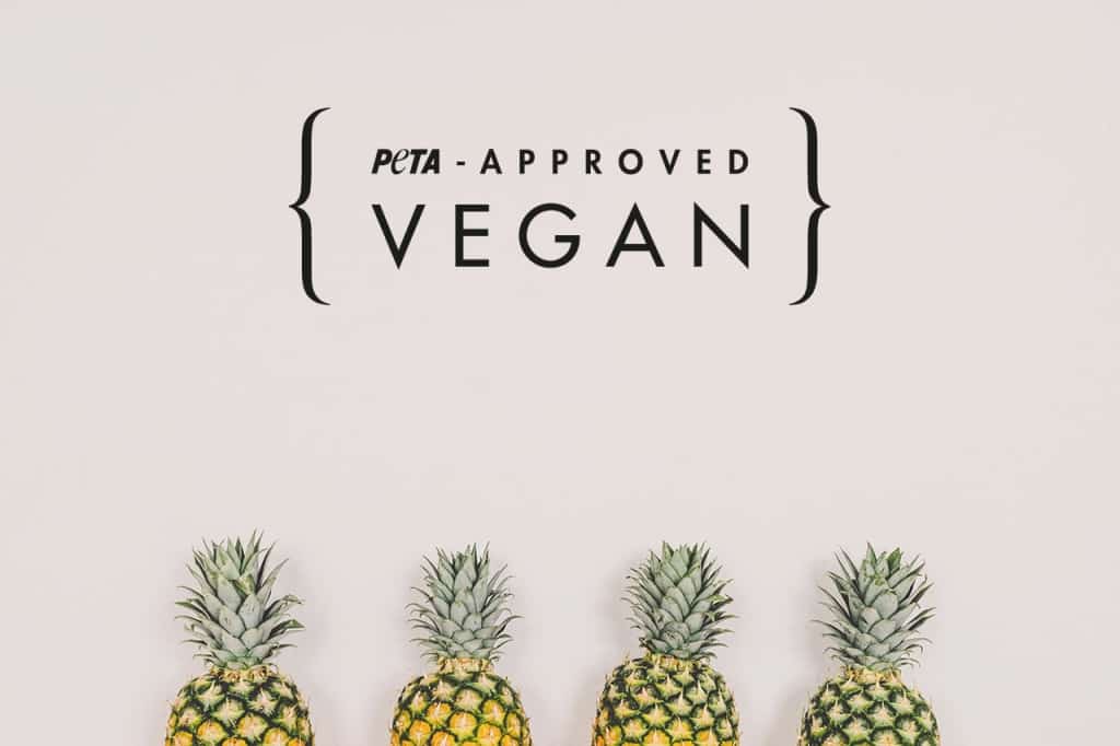 Peta Approved-Vegan Label vor Ananas